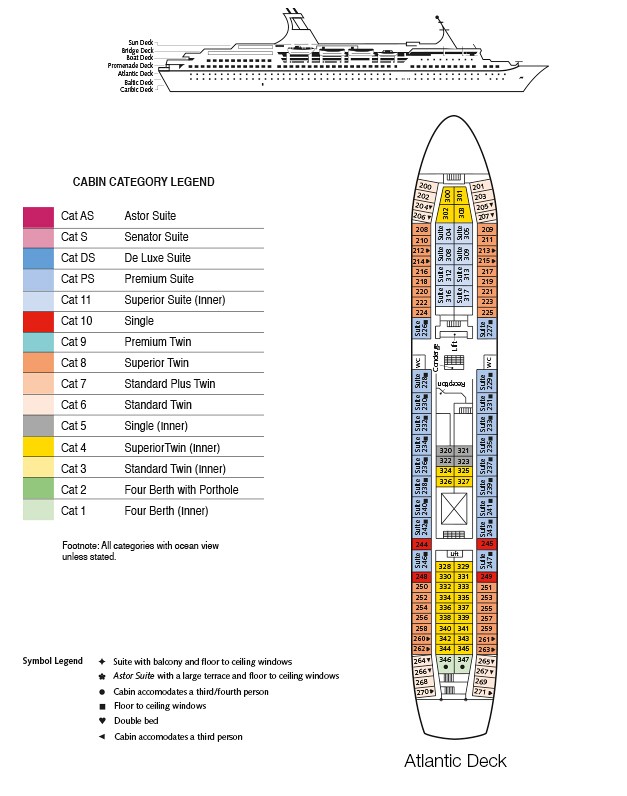Deck Plan of Atlantic Deck