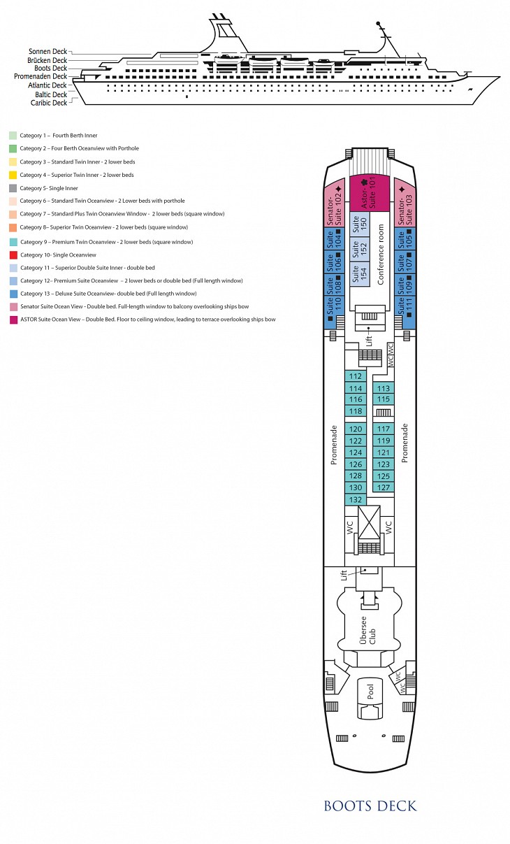 Deck Plan of Boots Deck