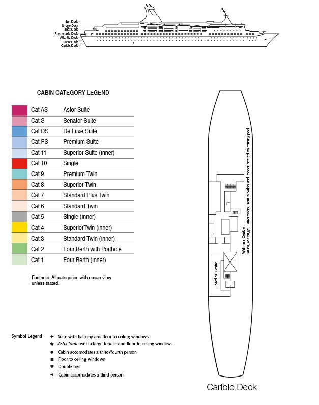 Deck Plan of Caribic Deck