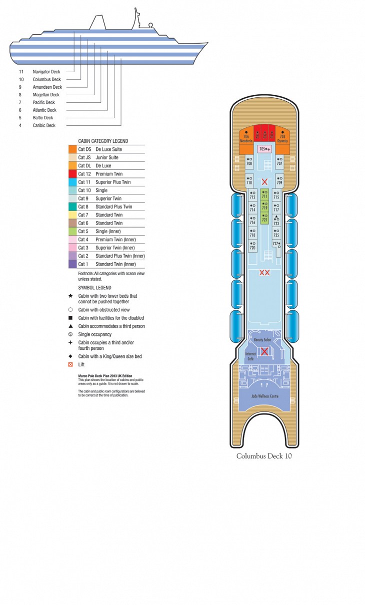 Deck Plan of Columbus Deck