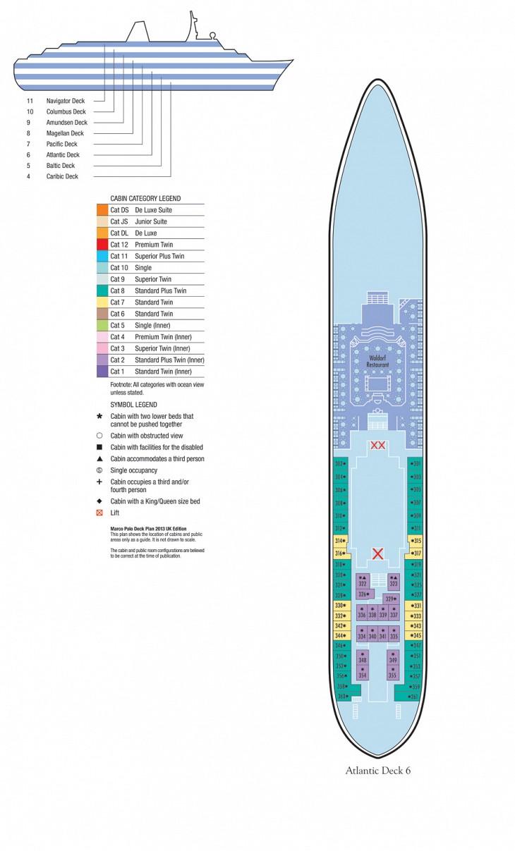 Deck Plan of Atlantic Deck