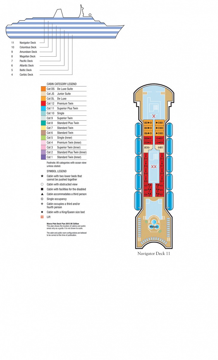 Deck Plan of Navigator Deck