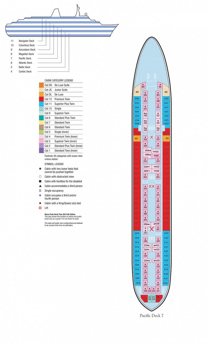 Deck Plan of Pacific Deck